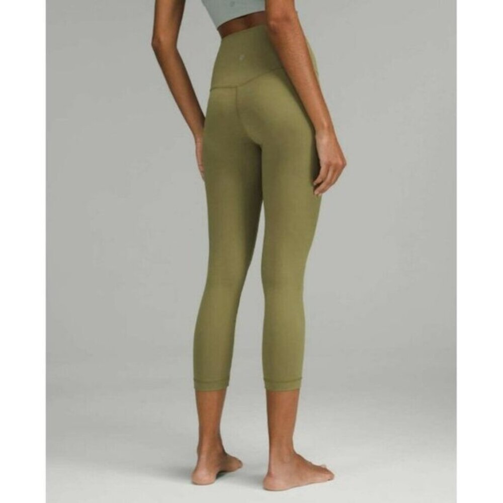 Lululemon Align High-Rise Crop 21 Bronze Green Size 6 NWT